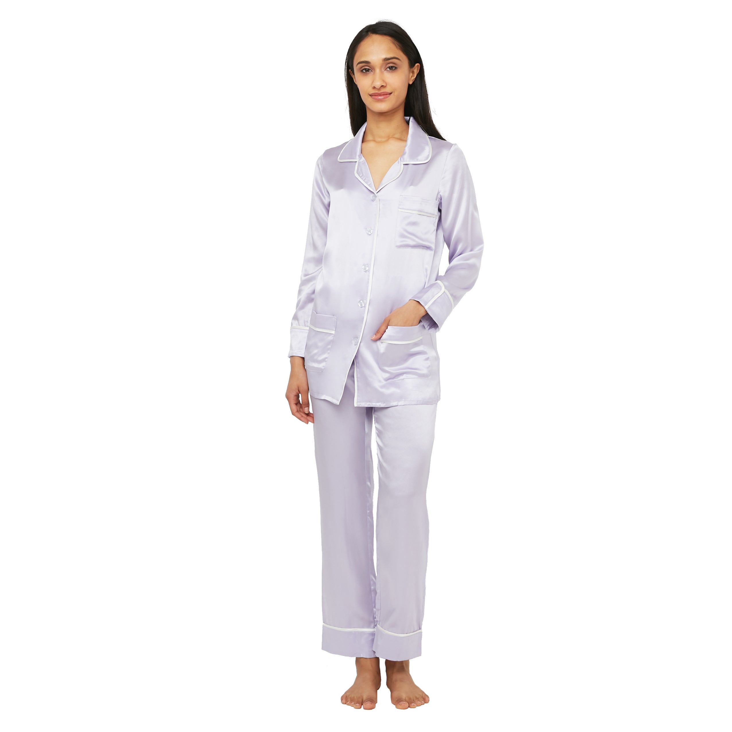 Lilac discount silk pjs